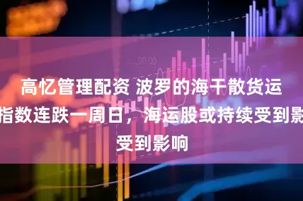 高忆管理配资 波罗的海干散货运费指数连跌一周日,海运股或持续受到影响